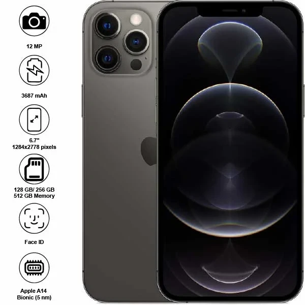 apple iphone 12 pro max 64gb 256gb 512gb blue black green graphite Free Shipping